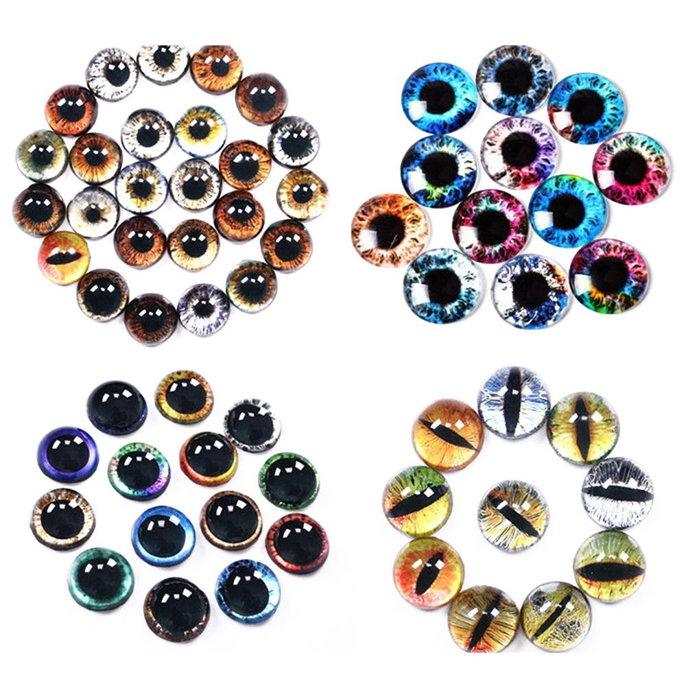 Dinosaur And Craft - 50 stks/25 Pairs 8/10mm Plastic/Glazen Poppen