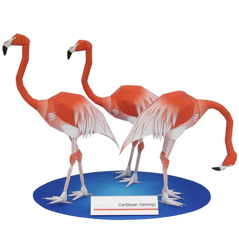 Art And Craft Nature - Caribbean Flamingo Vouwen Drie Vogel Origami