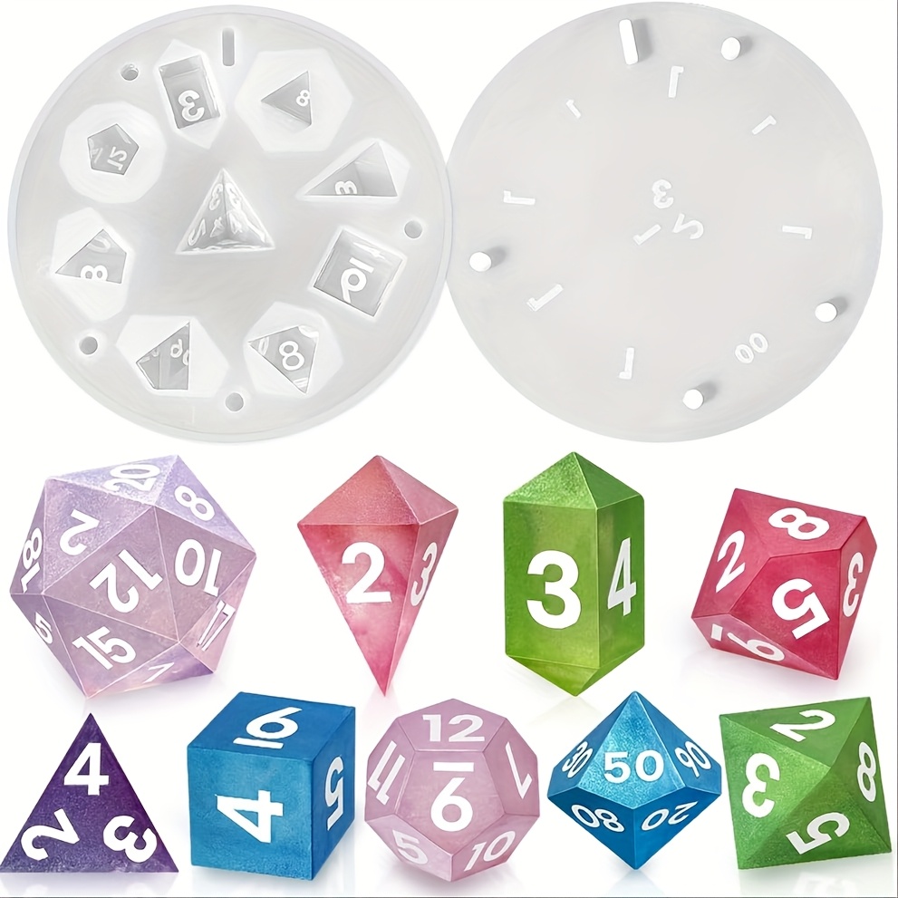 Art Craft Model - 1 set siliconenhars gietvormen, 7-holte scherpe