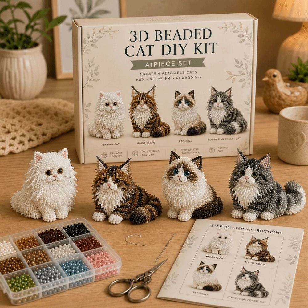 Art Craft And Design - Miniatuur kralen 3D dieren knutselset schattig