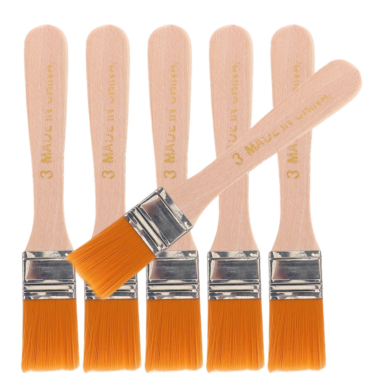 Art Craft Door - 6 stuks zachte nylon verfkwasten met