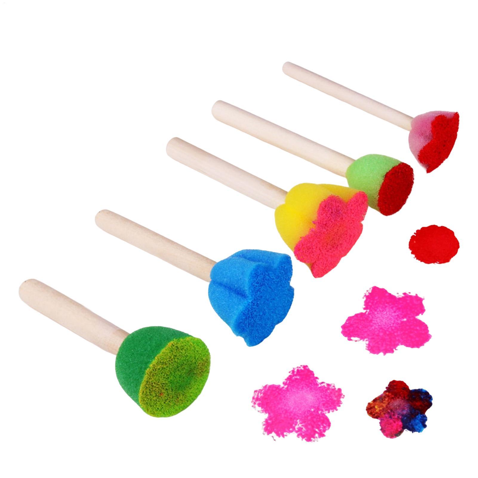 Art Craft Toddlers - 5 stuks herbruikbare kinderverfsponzen, gemakkelijk vast