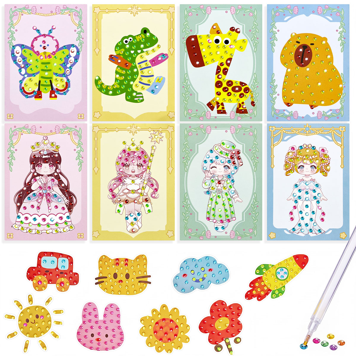 Art And Craft With Paint - 16-delige Gem Kit DIY knutselset, makkelijk