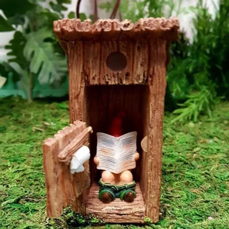 Art Craft Door - Leesboek Gnome Standbeeld Sculptuur Vergeten Sluiten