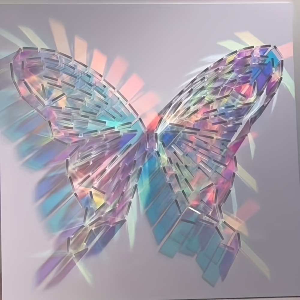Art Craft Store - Iridescent Acryl Spiegeltegels 30x30mm Regenboog Vierkante