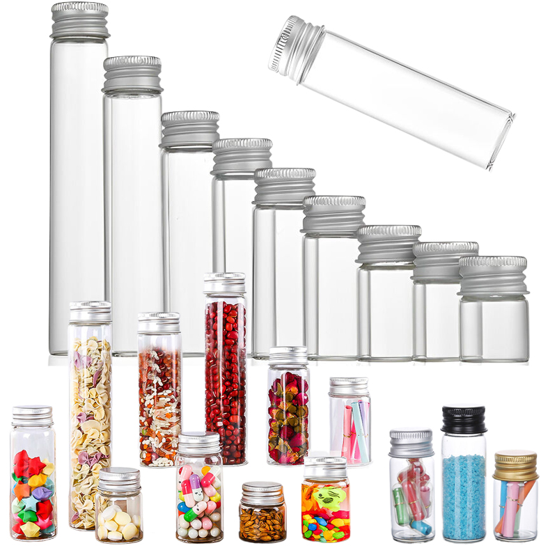 Art Craft Youtube - 5PCS 5ML-100ML Mini Glas Aluminium Deksels