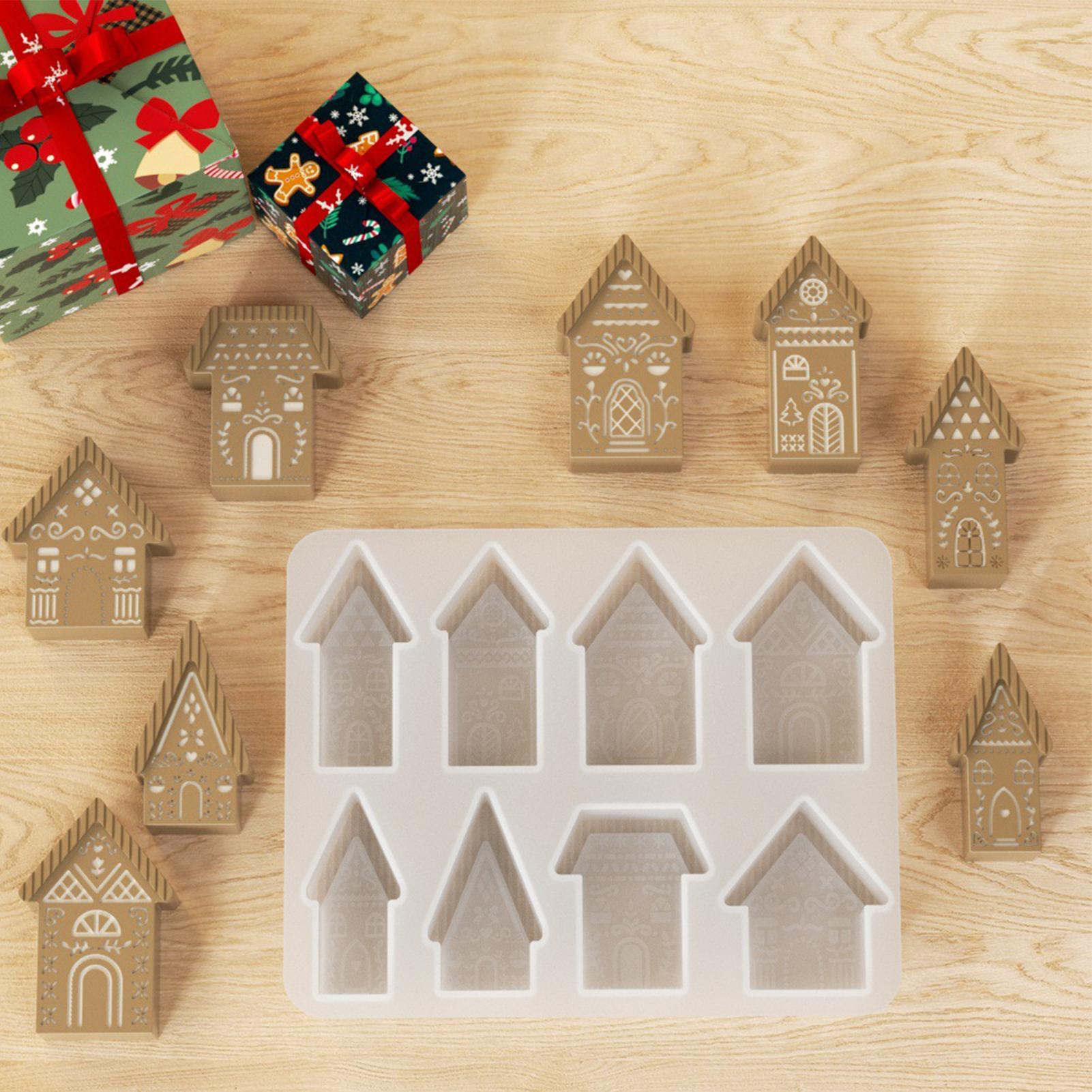Art Craft House Making - Kaarsenvormen 8-holtes huisvormige hars ambachtelijke mal