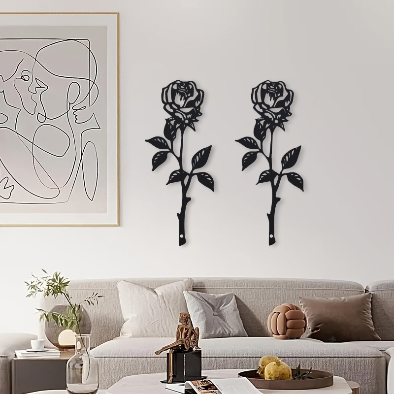 Art Craft Door - 1 stuk metalen art deco roos