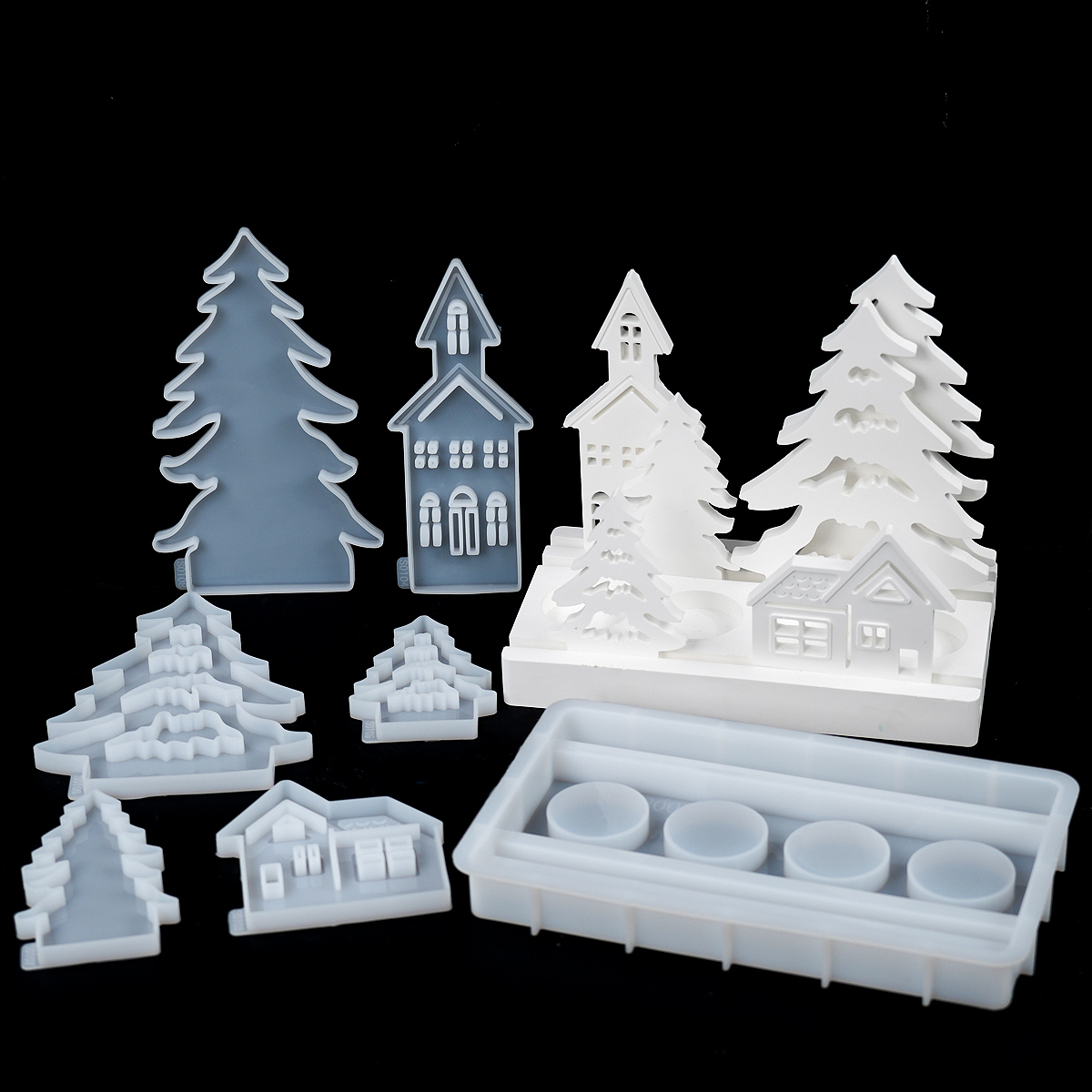 Art Craft House Making - Kerst Ornament Kaarshouder Siliconen Mal DIY