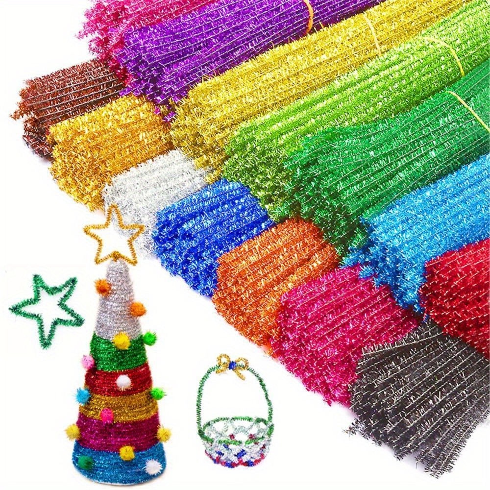 Art Craft House Making - Sprankelende Pluche Pijpreinigers 100 Stuks 30