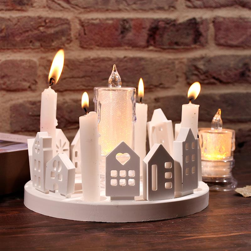 Art Craft House Making - Holle Huis Kaars Theelichthouder Siliconen Mal