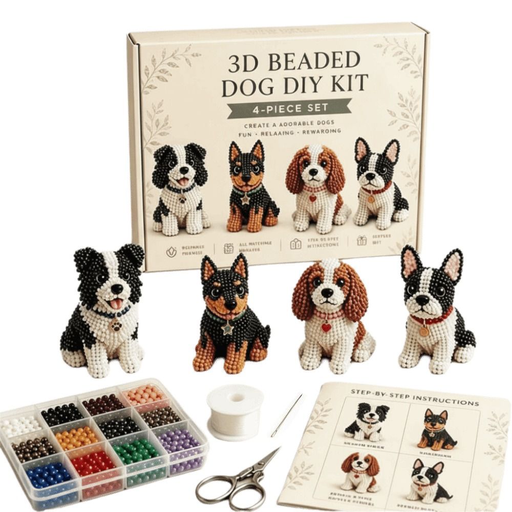 Miniatuur kralen 3D dieren knu - Art Craft And Design recensie en prijs