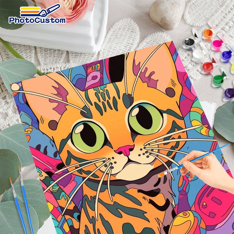 PhotoCustom Ginger Cat Schilde - Art Craft Ideas Easy recensie en prijs