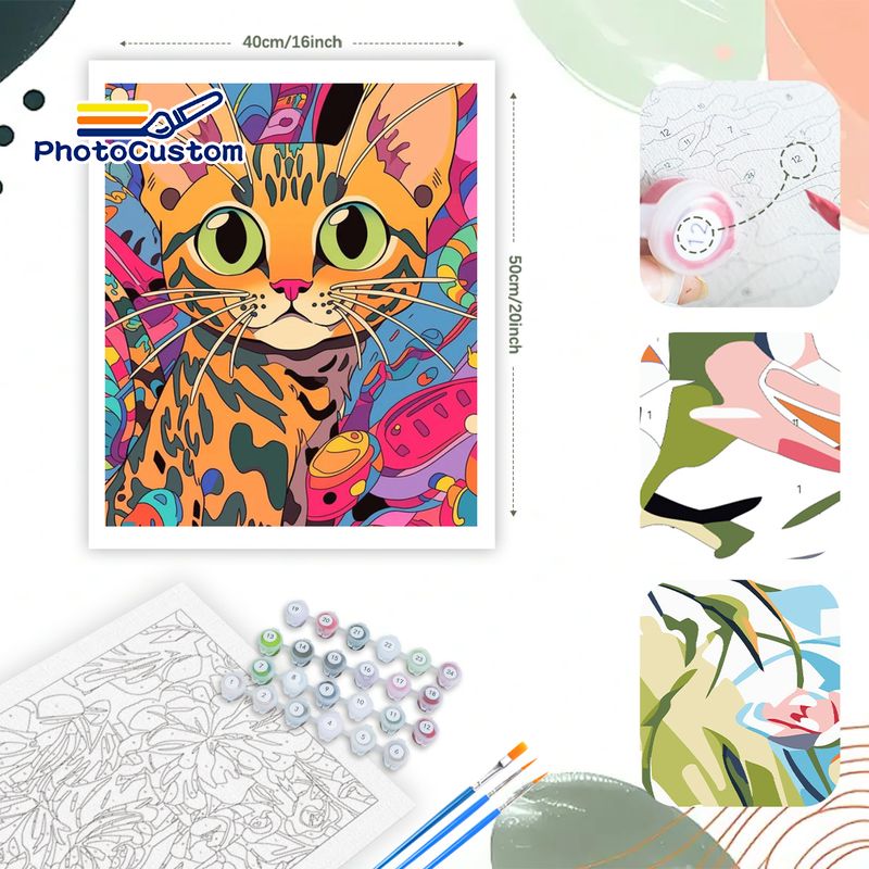 PhotoCustom Ginger Cat Schilde - Art Craft Ideas Easy recensie en prijs