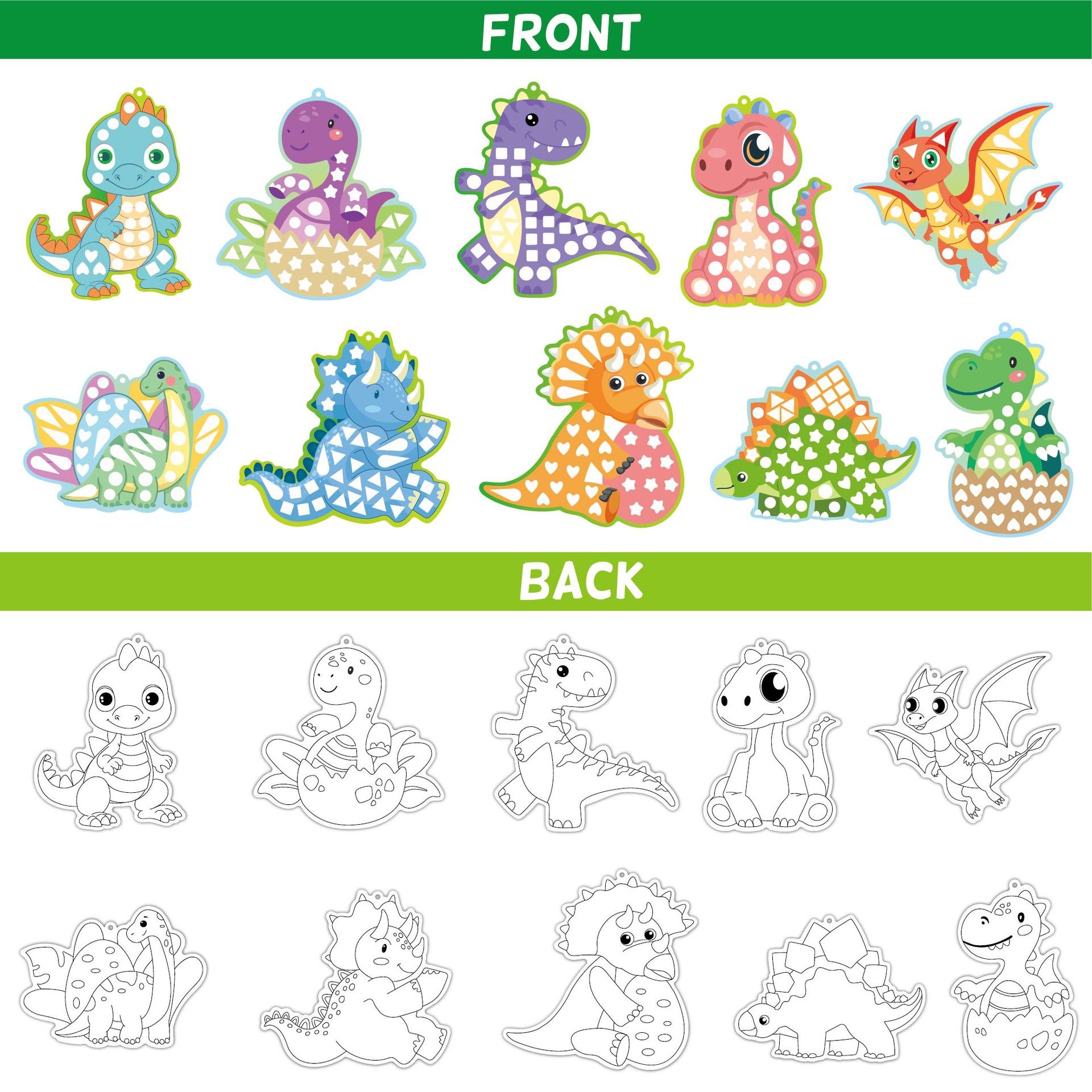 Mozaïekstickerset met dinosaur - Dinosaur And Craft recensie en prijs