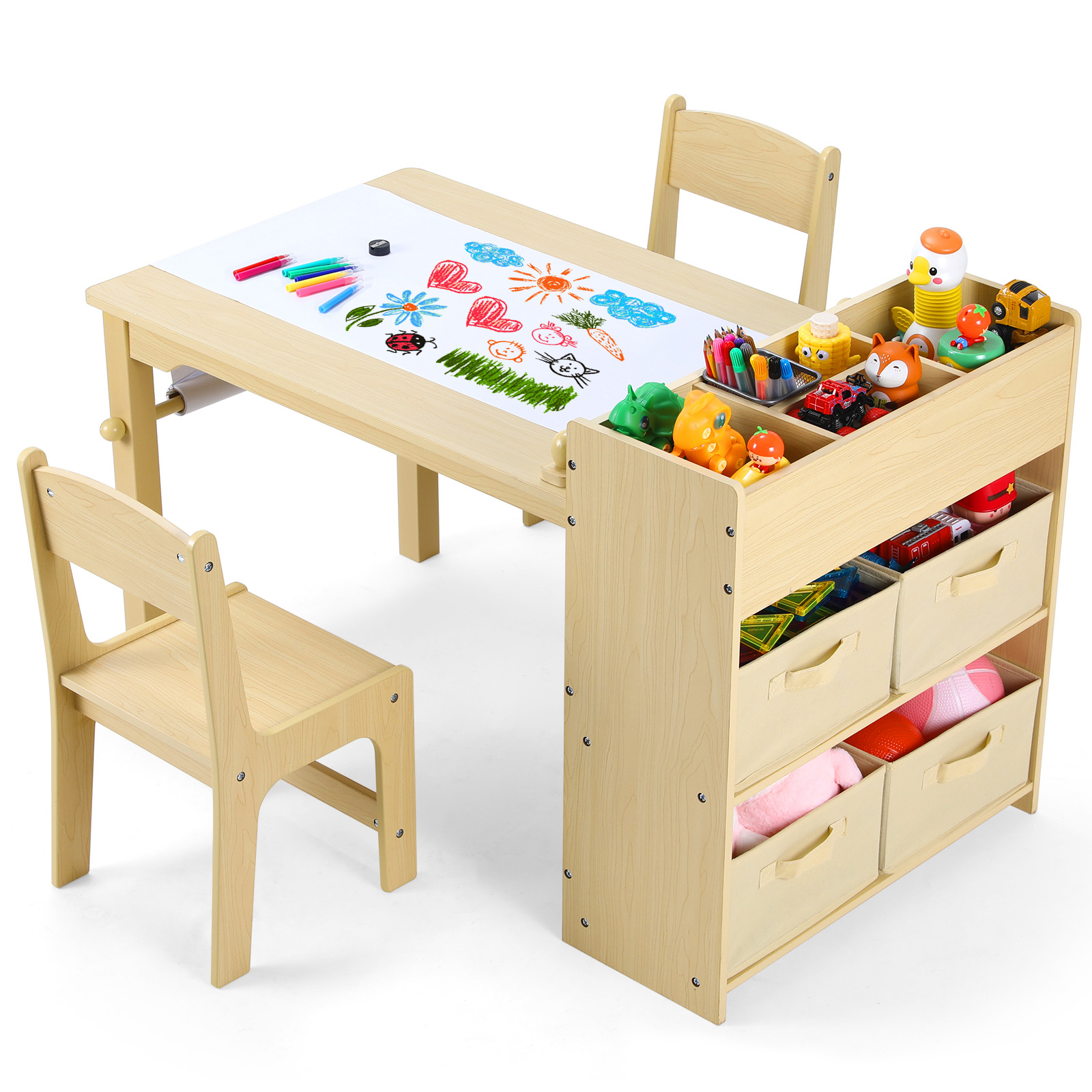 AOOU Kinderkunsttafel en 2 sto - Art Craft Toddlers recensie en prijs