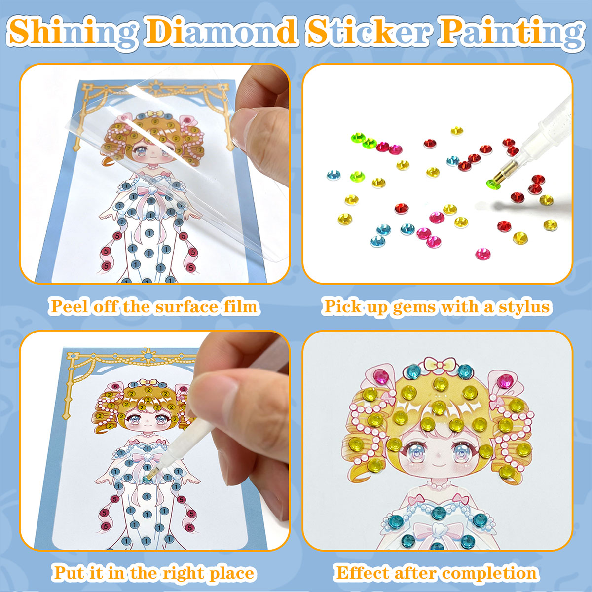 16-delige Gem Kit DIY knutsels - Art And Craft With Paint recensie en prijs