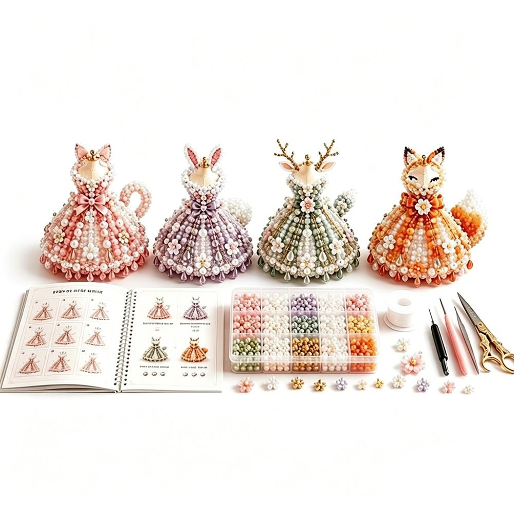 Miniatuur kralen 3D kralenjurk - Art Craft And Design recensie en prijs