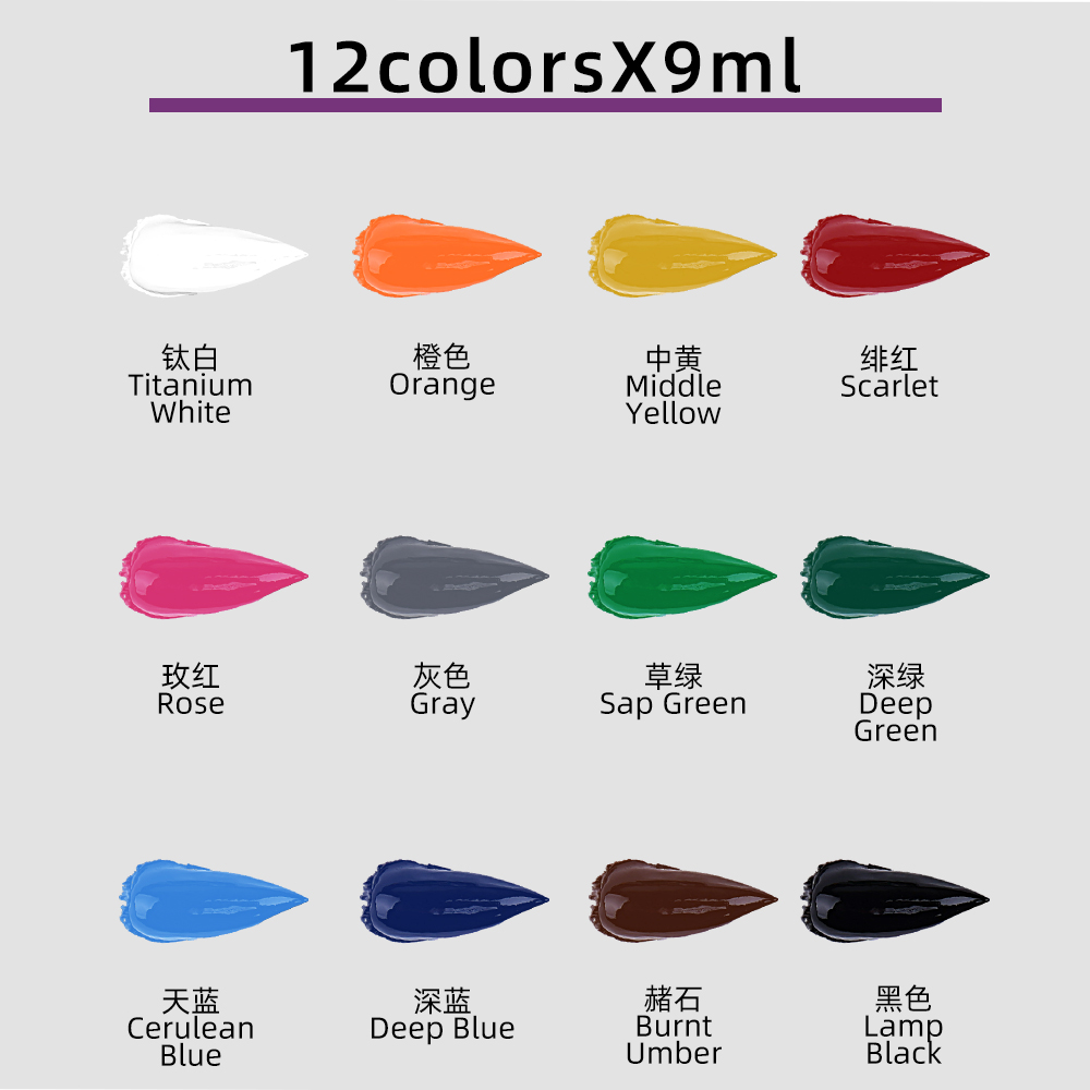 12 Kleur Olieverf Set 9Ml Tube - Art Craft Youtube recensie en prijs