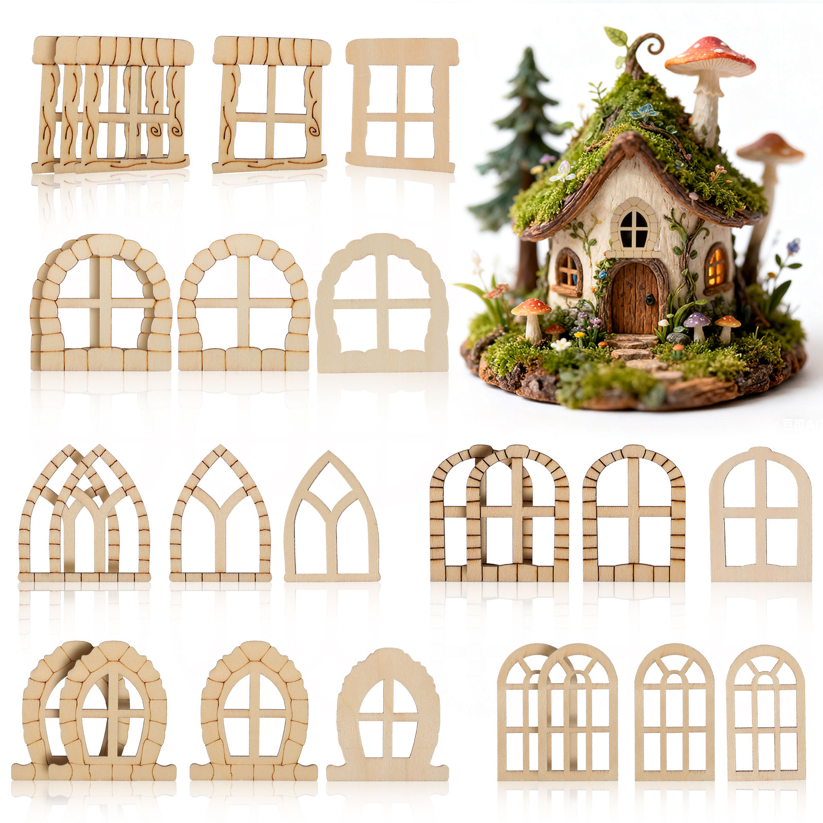 25 stuks miniatuur houten deur - Art Craft Door recensie en prijs