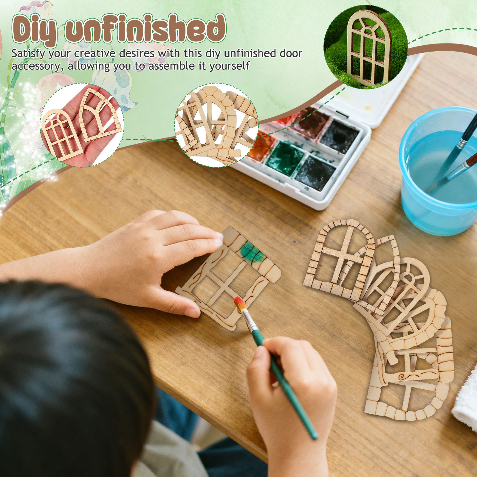 25 stuks miniatuur houten deur - Art Craft Door recensie en prijs