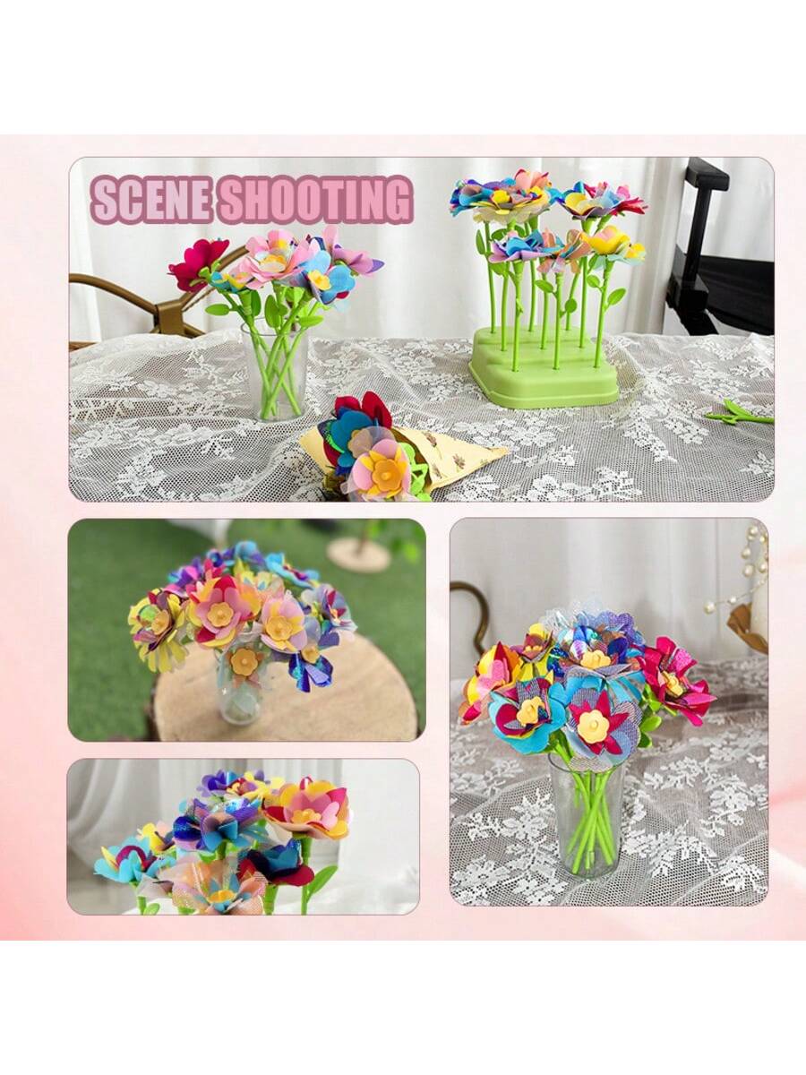 Kids Flower Craft Kit met pers - Art Craft 6 Year Old recensie en prijs