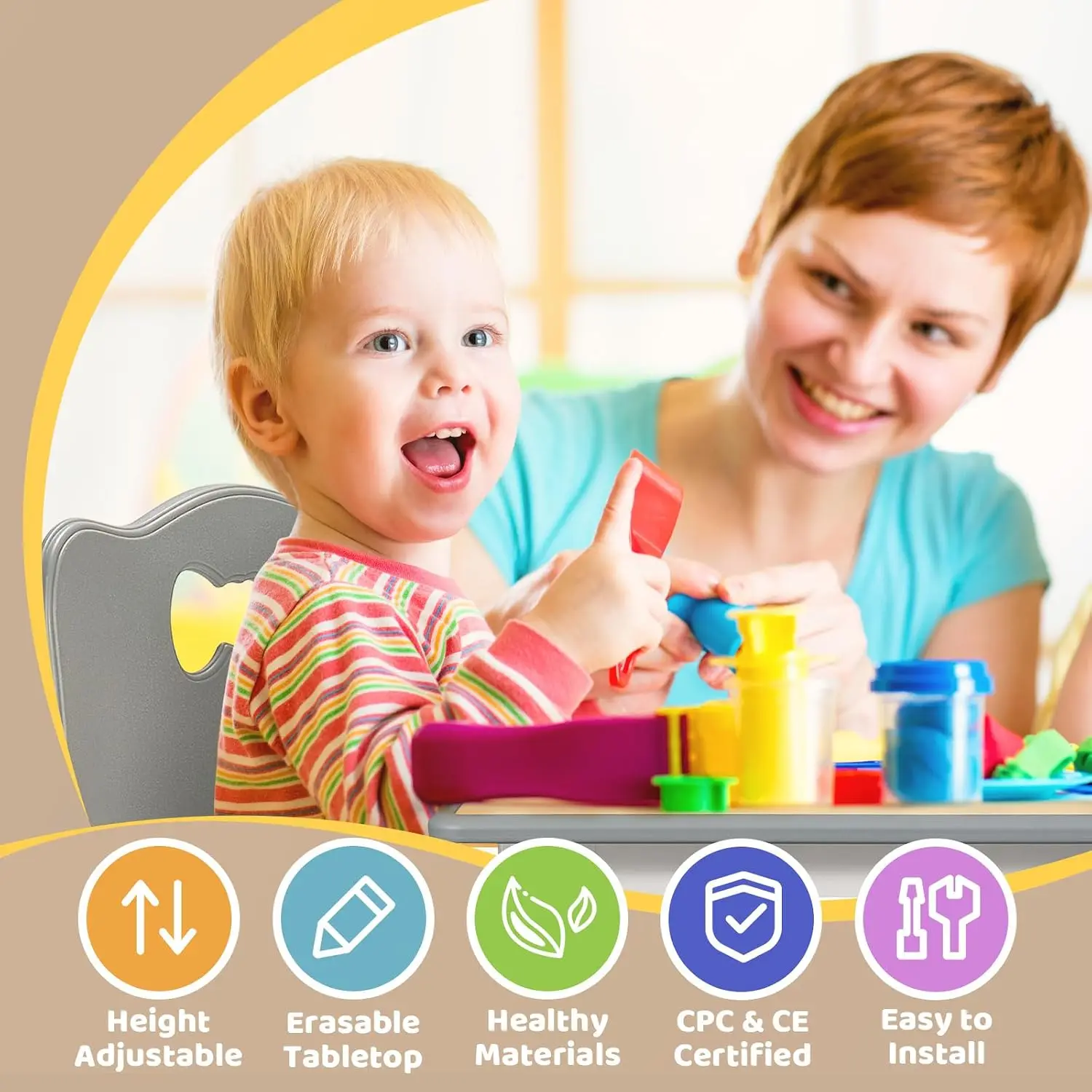 Kindertafel en 4 stoelen set v - Art Craft Toddlers recensie en prijs