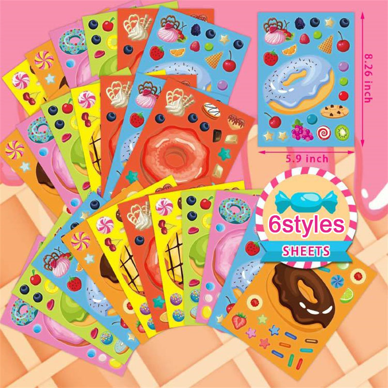 Maak een gezicht Donut Sticker - Art Craft 6 Year Old recensie en prijs