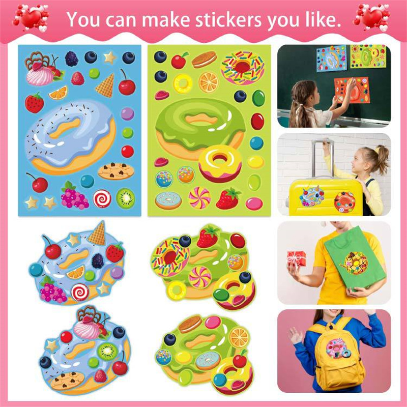 Maak een gezicht Donut Sticker - Art Craft 6 Year Old recensie en prijs